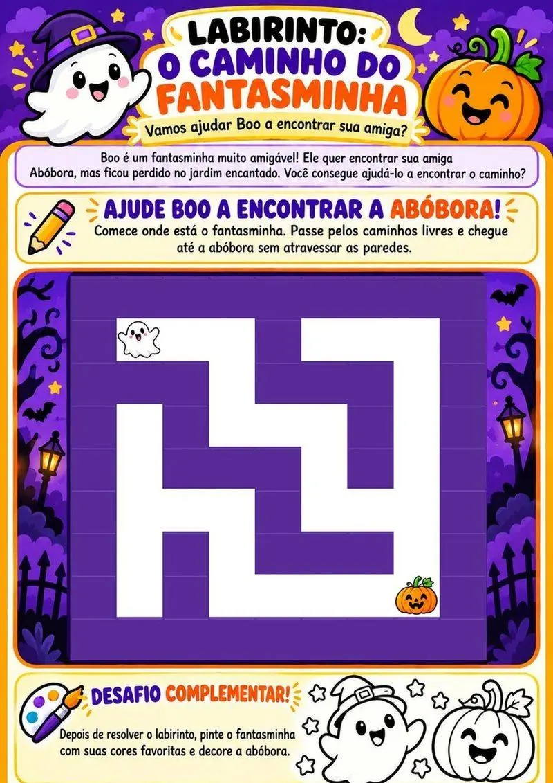 Página 12 do kit Halloween Escolar 2026