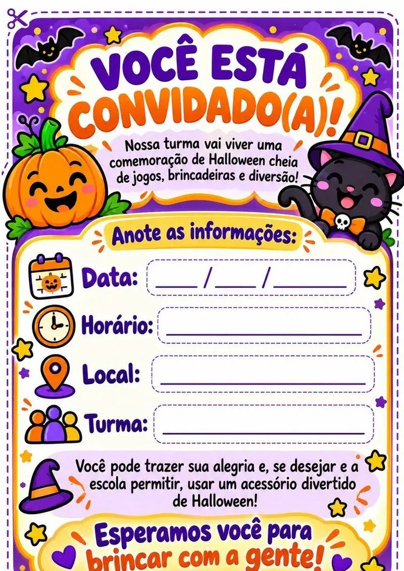 Página 22 do kit Halloween Escolar 2026