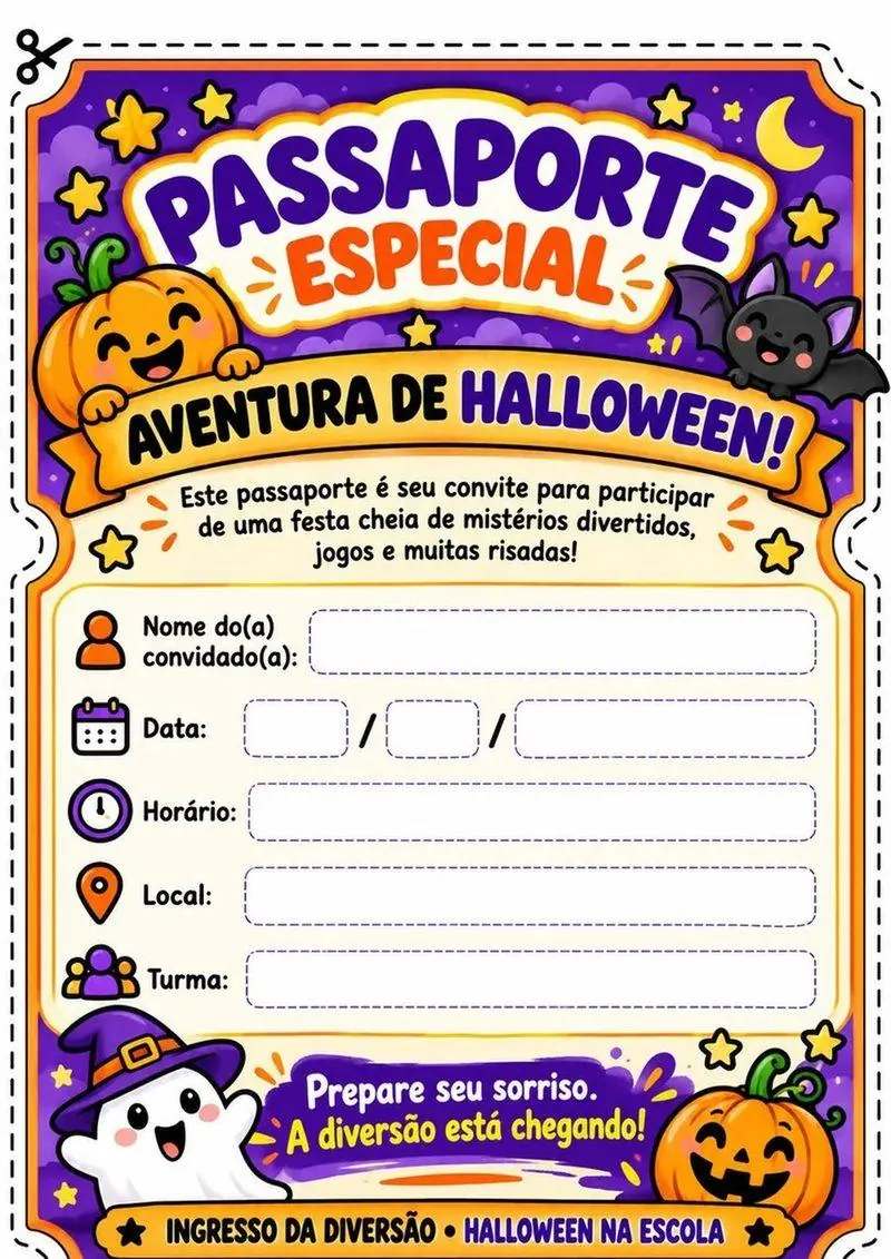 Página 23 do kit Halloween Escolar 2026