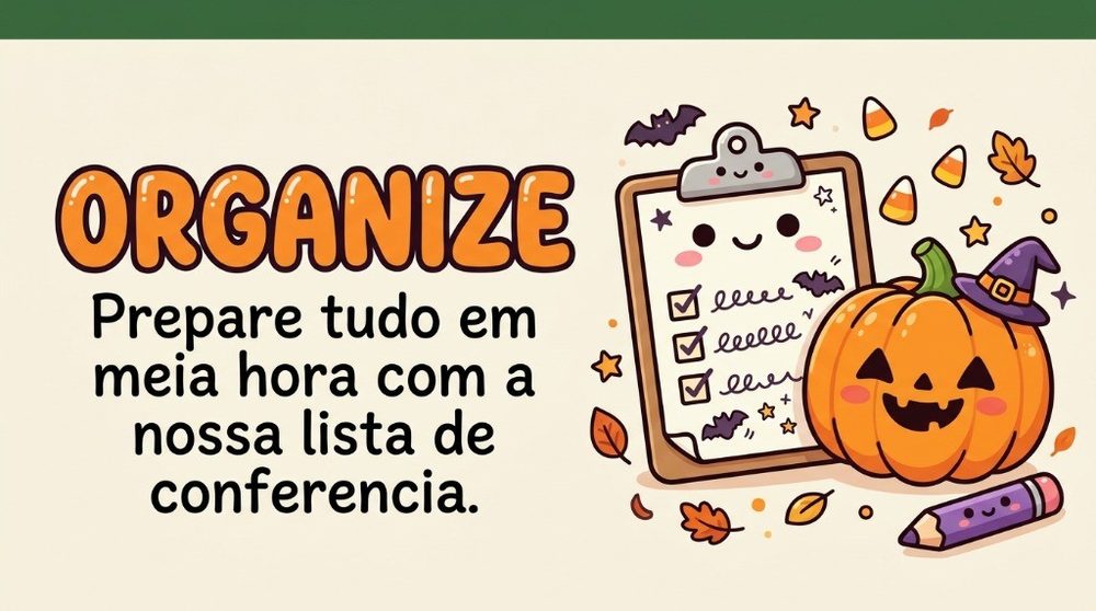 Passo 3: Organize - Prepare tudo em meia hora com a nossa lista de conferência.